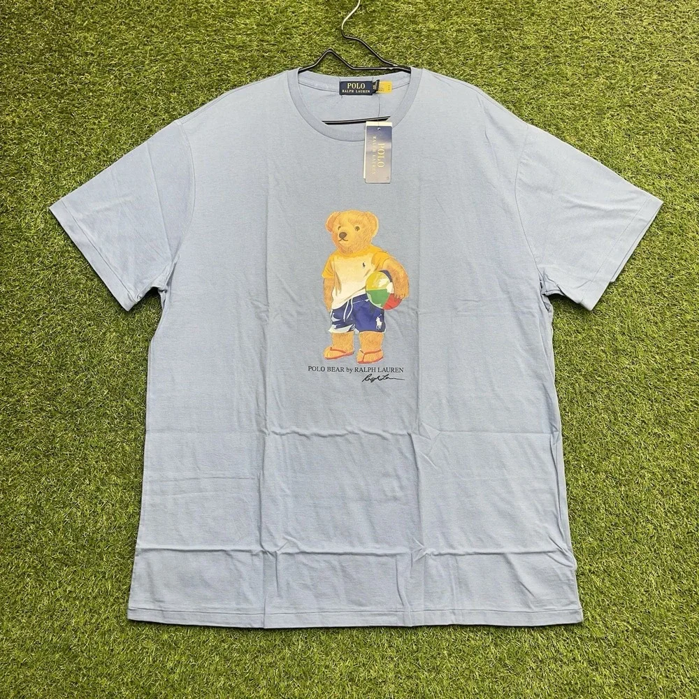 Polo Ralph Lauren Polo Bear Shirt Mens 1XB Big XL Blue Beach Ball Surfing NWT